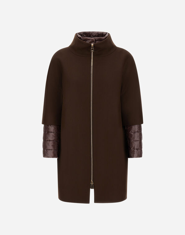 Herno ECOWOOL AND NYLON ULTRALIGHT COAT Dark Chocolate CA000640D333448810