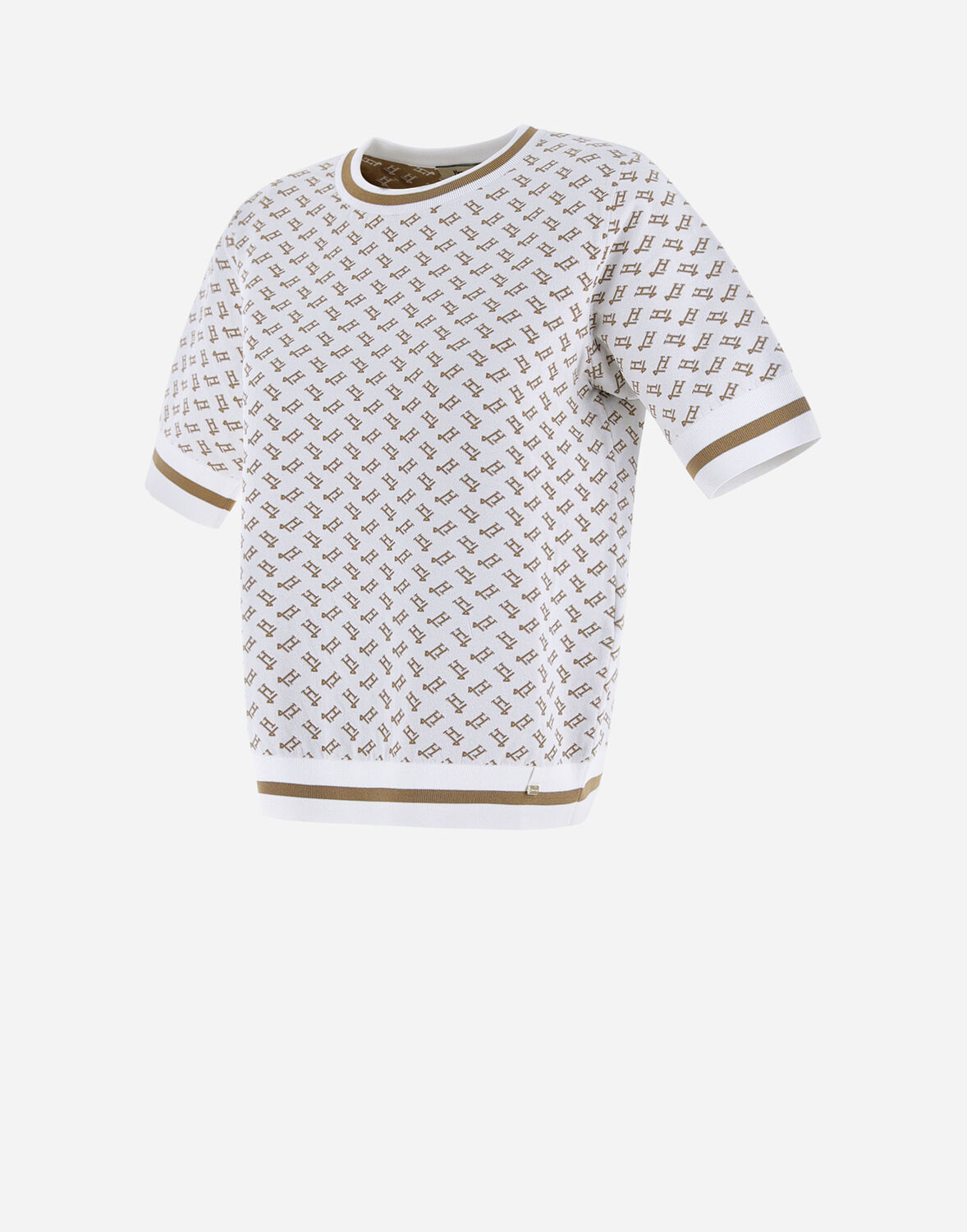 Herno Endless Viscose Monogram Tシャツ In White