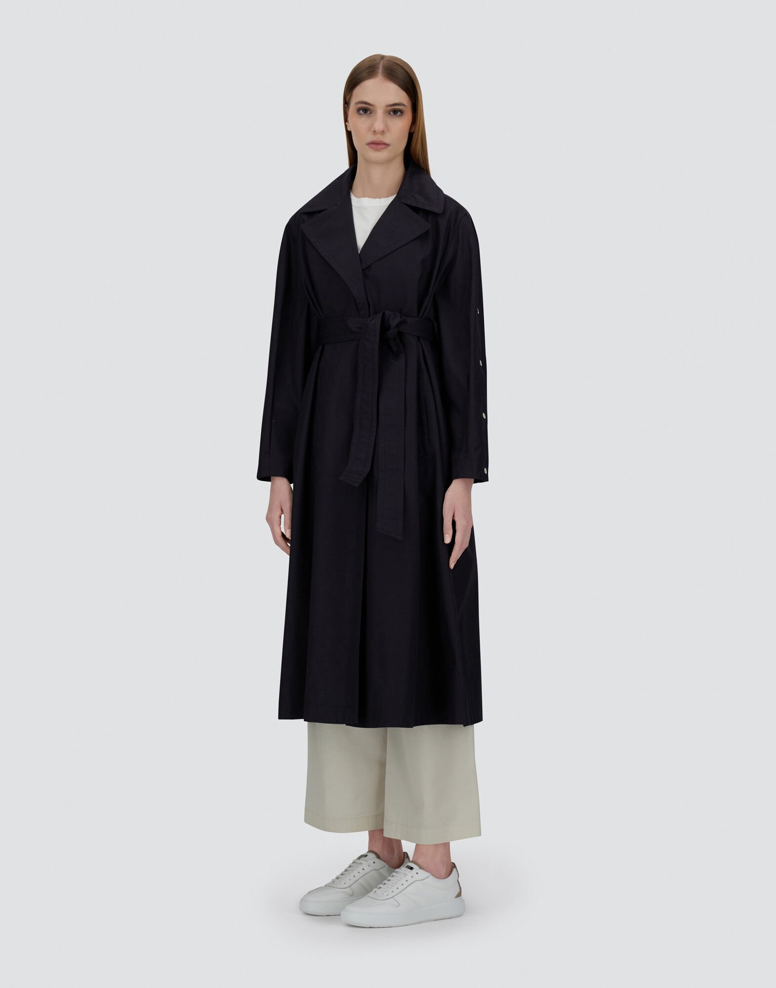 新品/HERNO/トレンチコート/ナイロン/ベルト/ネイビー/ - メルカリ