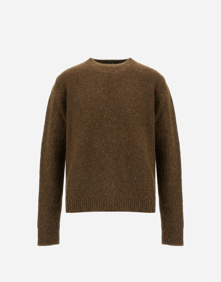 SWEATER IN MELANGE WOOL BLEND Herno Herno SWEATER IN MELANGE WOOL BLEND Olive Green MG000181U702957780
