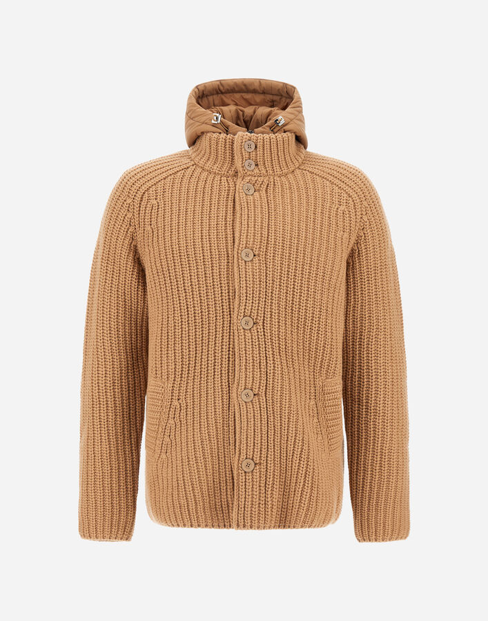 Herno CARDIGAN IN COB STITCH WOOL Camel MC000150U700162157