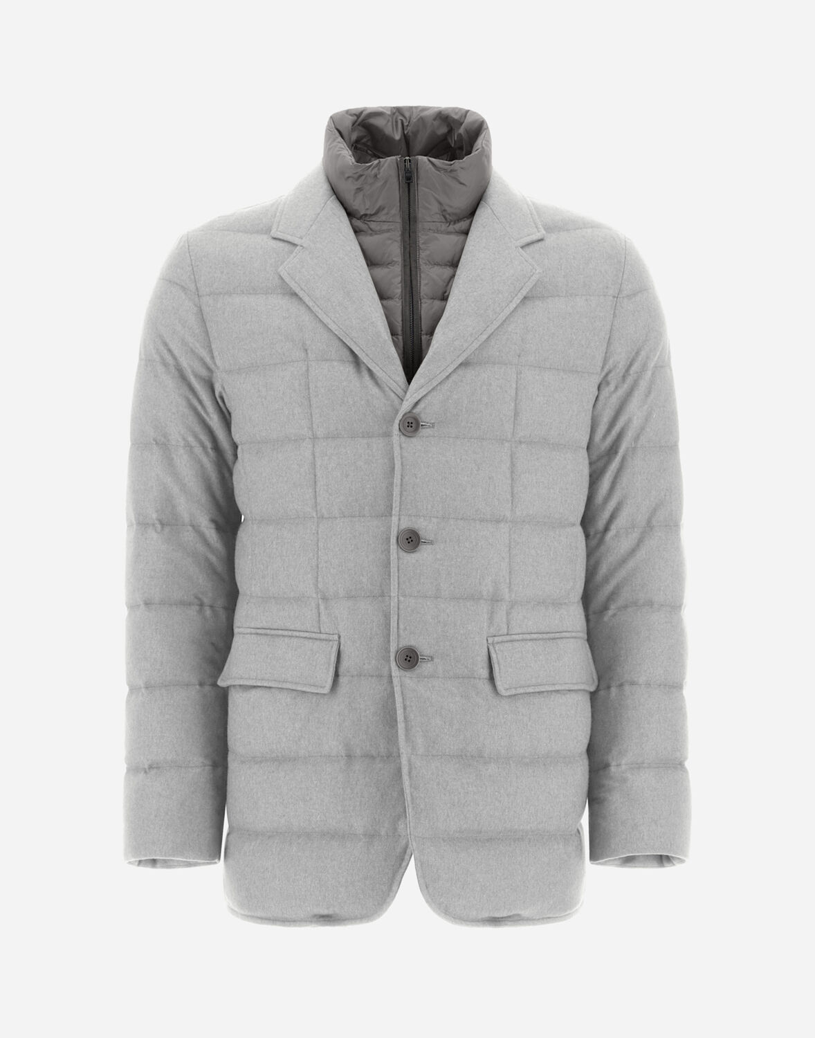 Herno カシミヤ シルク ブレザー In Light Grey