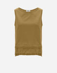 Herno CHIC COTTON JERSEY AND NEW TECHNO TAFFETÀ TOP Sand JG000225D520062000