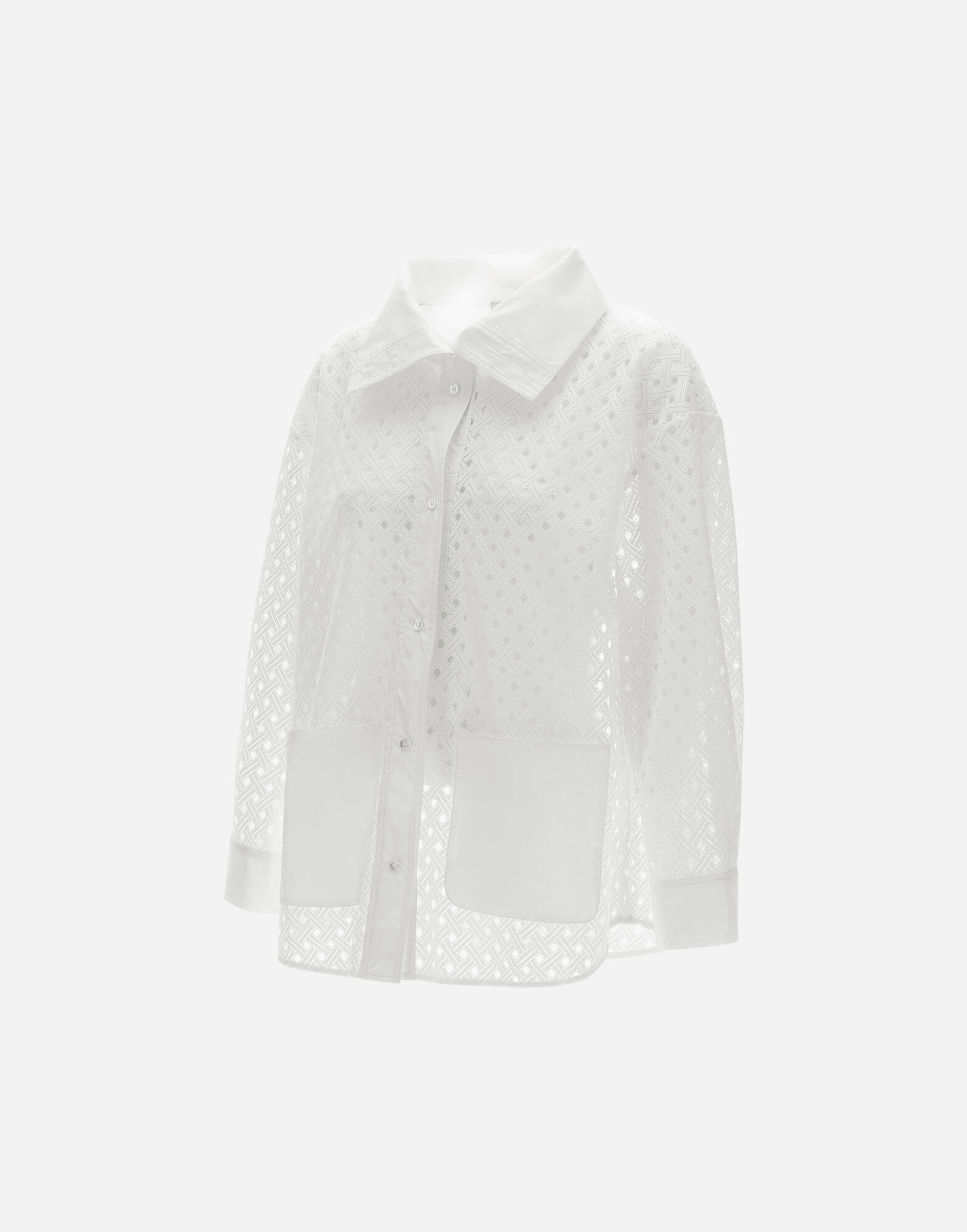 HERNO クロシェ レース＆ニュー テクノ タフタ シャツ GC000481D レディース クロシェ レース＆ニュー テクノ タフタ シャツ