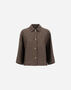 Herno RESORT SHACKET IN NEW LINEN Dark Chocolate GI00048DR17105Z8810