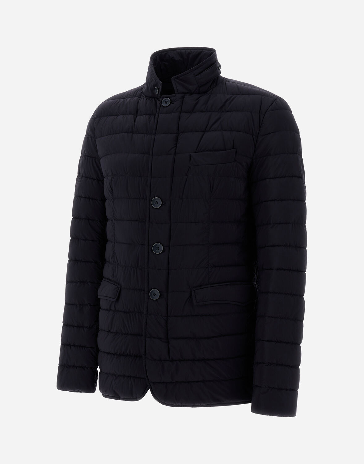 Herno Quilted Down Jacket Casual Jackets And Parka Blue In Black