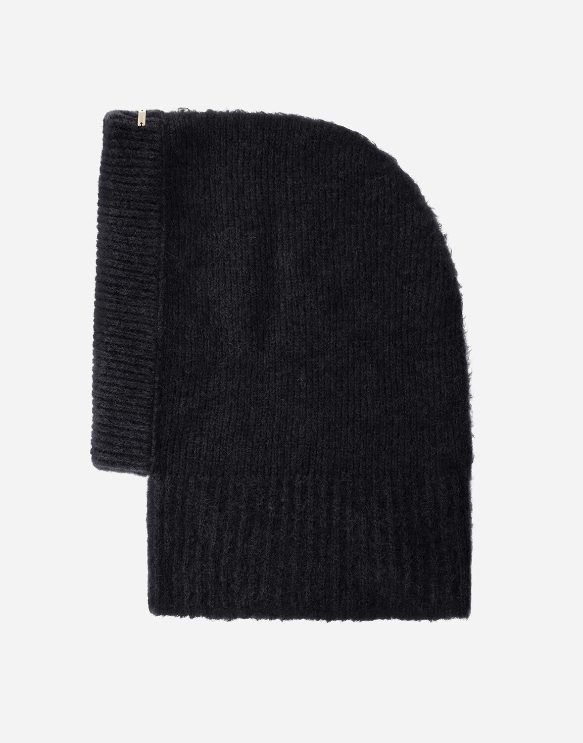 Herno Balaclava In Plain Alpaca Wool In Black