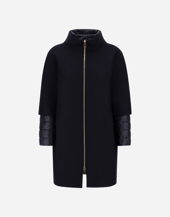 Herno ECOWOOL AND NYLON ULTRALIGHT COAT Blue CA000640D333449202