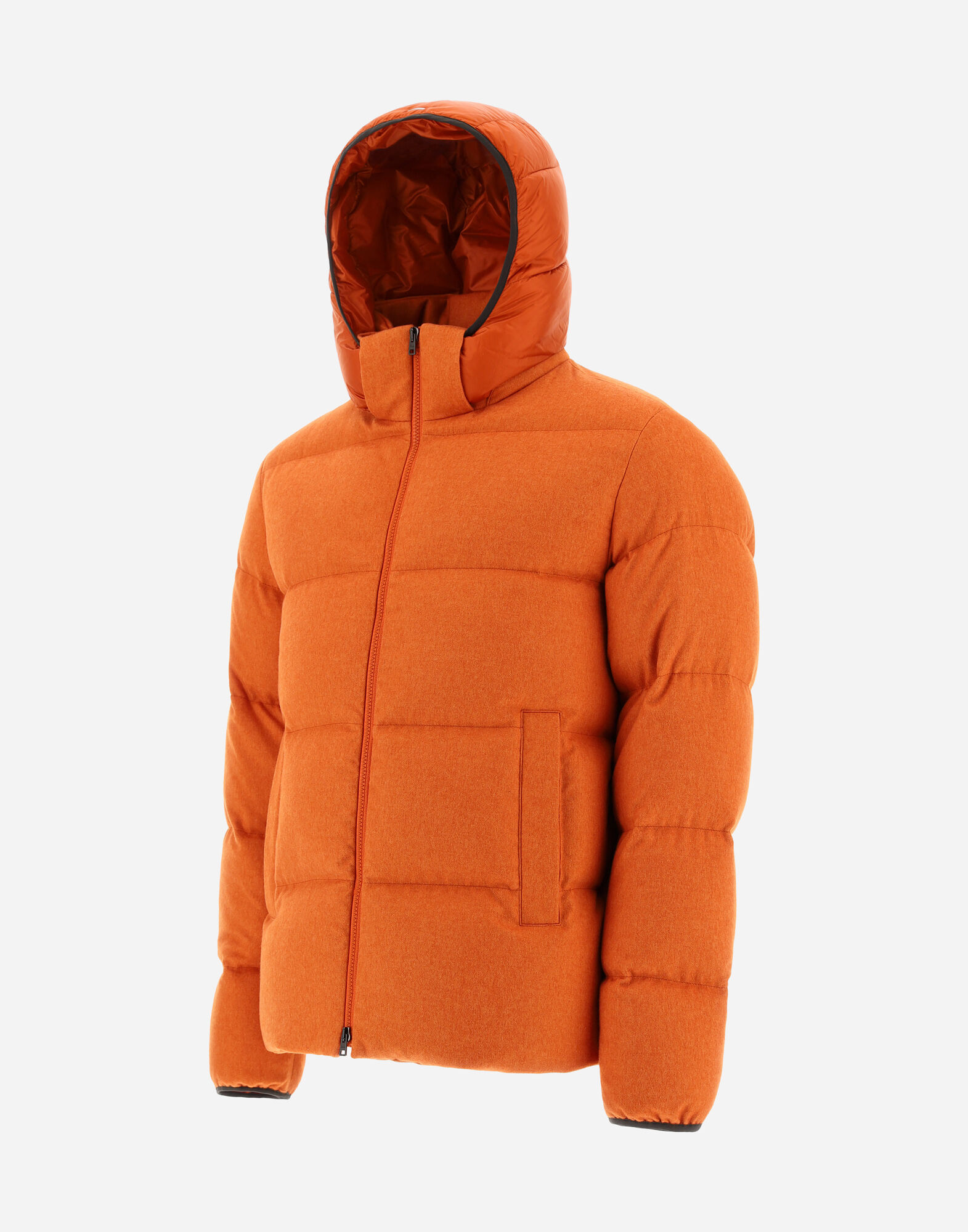 CASHMERE SILK AND NYLON ULTRALIGHT BOMBER JACKET en Orange pour