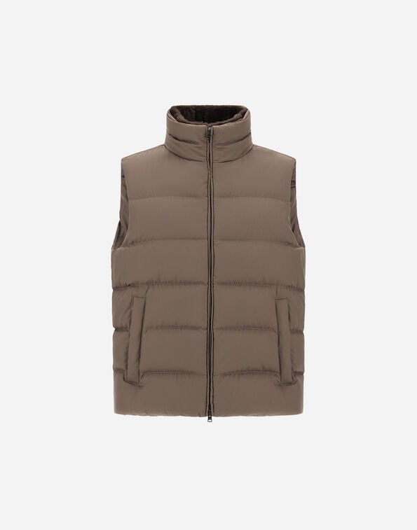 Herno VEST IN ARENDELLE AND MONOGRAM Dark Taupe PI001267U12414Z2700