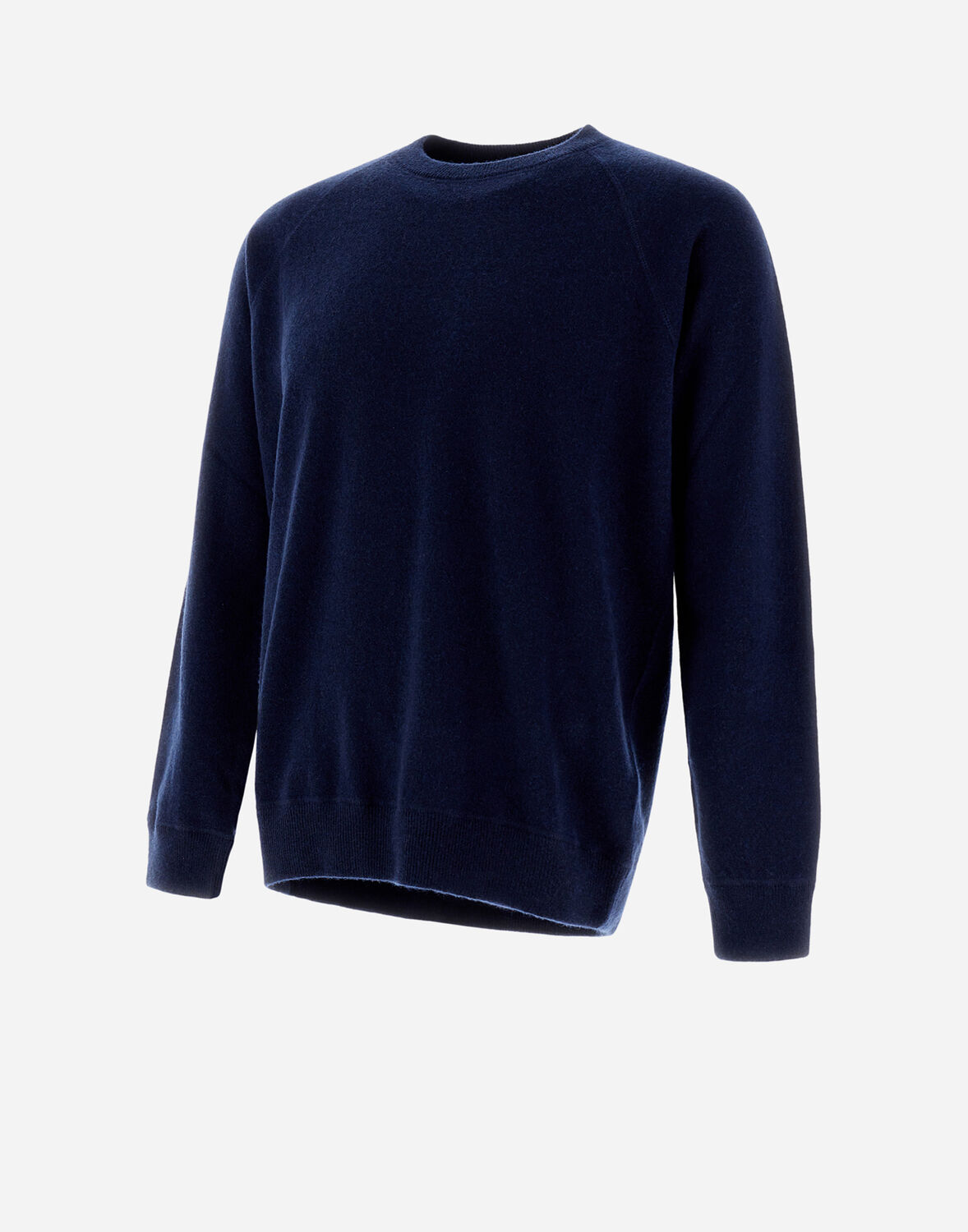 Herno "soft Texture" Raglan Sleeves Pullover In Navy Blue