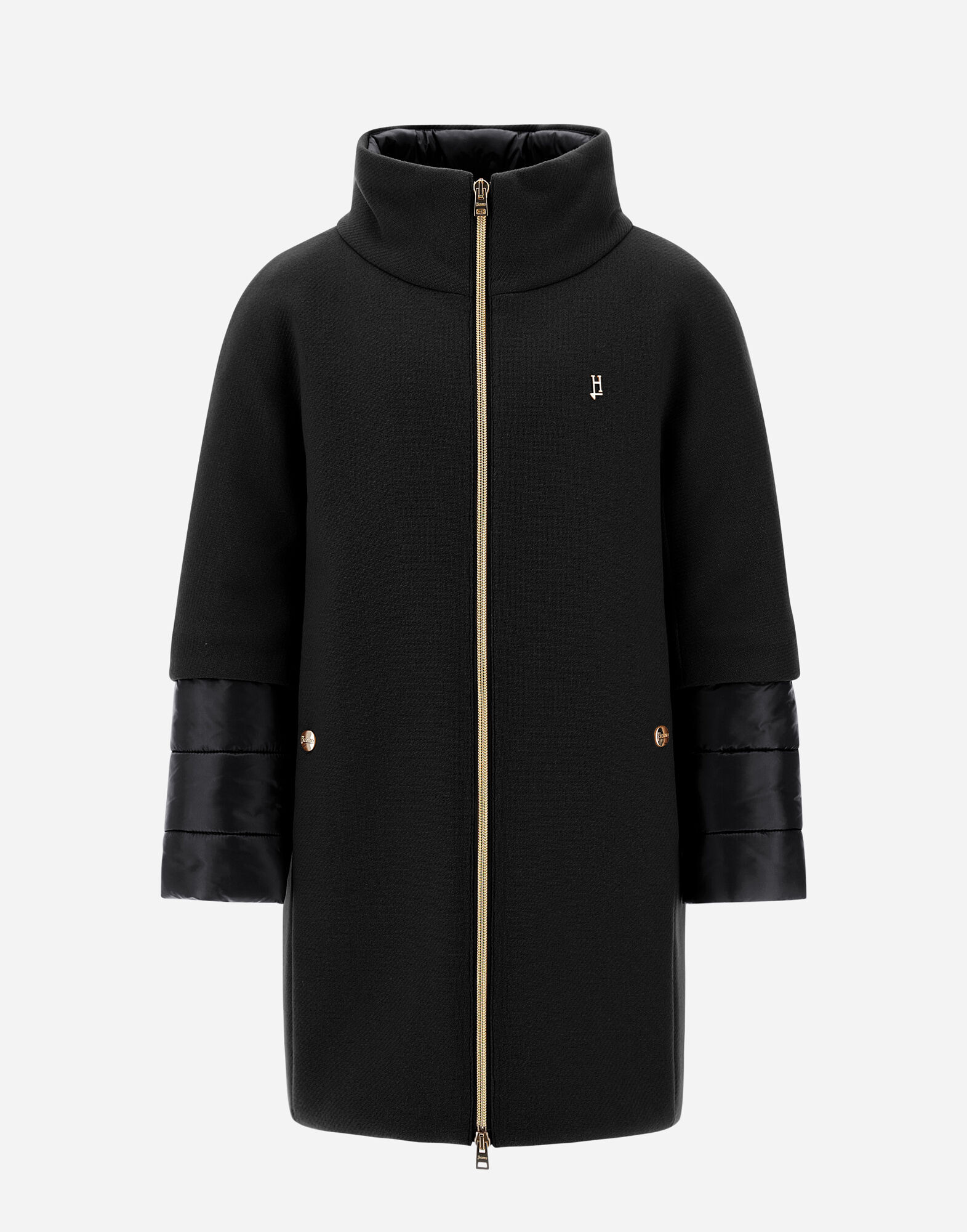 ECO WOOL NYLON ULTRALIGHT COAT en Black pour Filles Herno