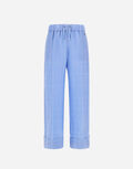 RESORT TROUSERS IN CHECK LINEN Herno product thumbnail image view 1
