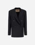 Herno OVERSIZED BLAZER IN FLUID WOOL Black GA000309D334539300