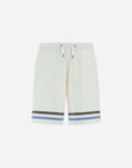 Herno STRIPE COTTON SWEATER SHORTS White/Light Blue PT000096U540111090
