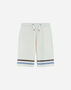 Herno STRIPE COTTON SWEATER SHORTS White/Light Blue PT000096U540111090