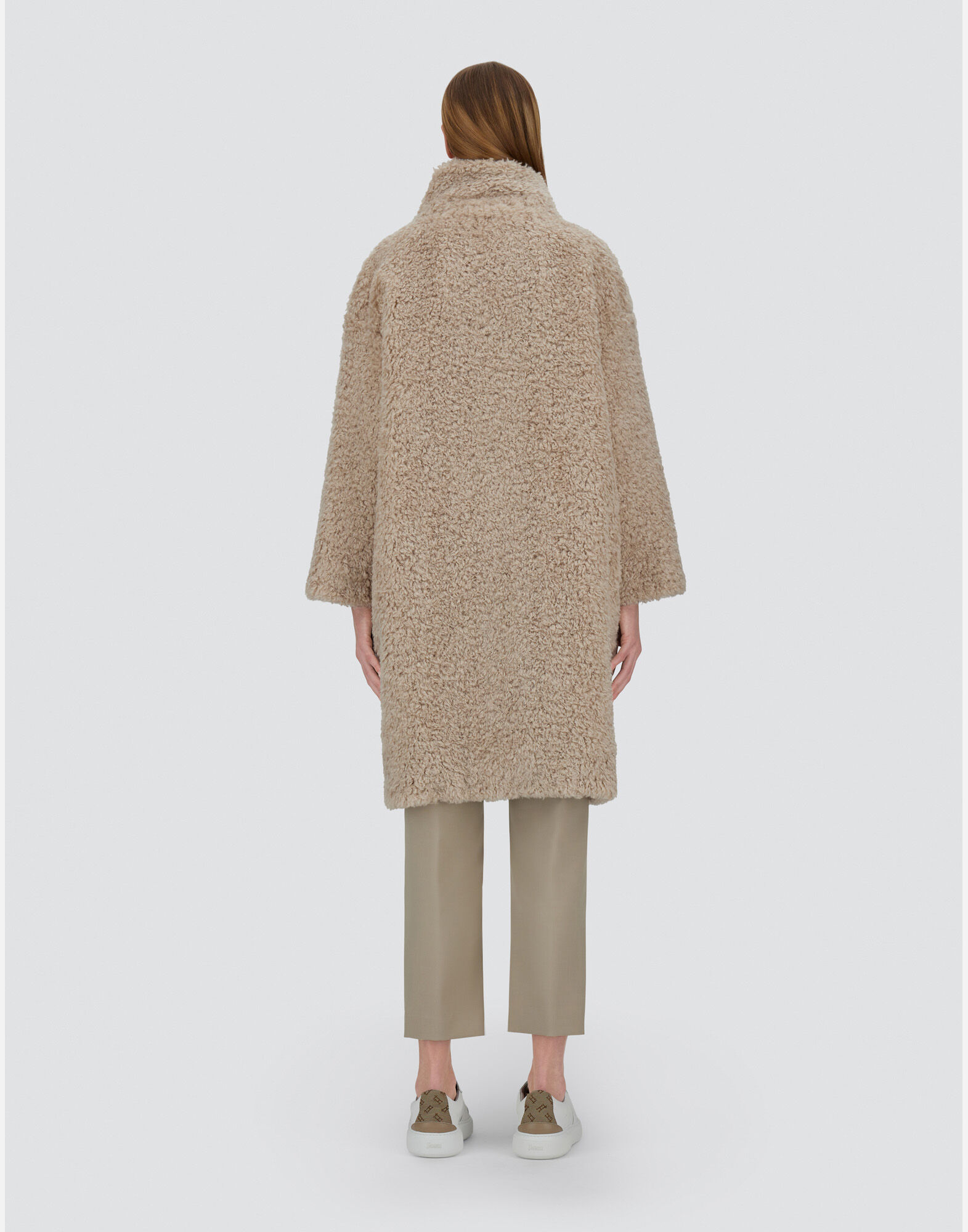 Faux fur textured coat discount