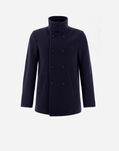 Herno PEA COAT IN NEW VELOUR AND ECOAGE Navy Blue PE000043U334309200