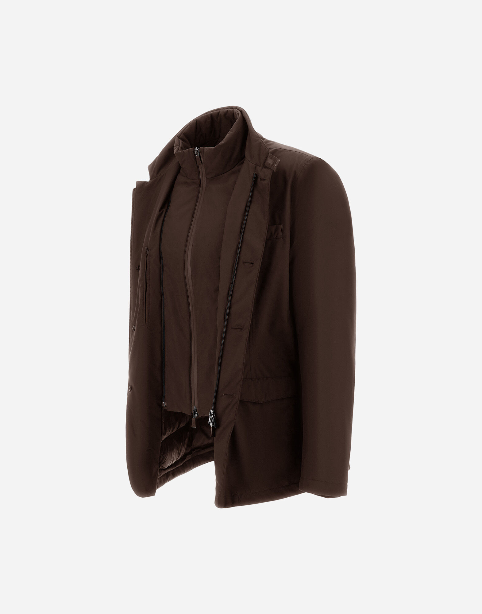 メンズ BLAZER WITH BIB IN 2-LAYER WINDSTOPPER 茶色 | Herno® (ヘルノ)