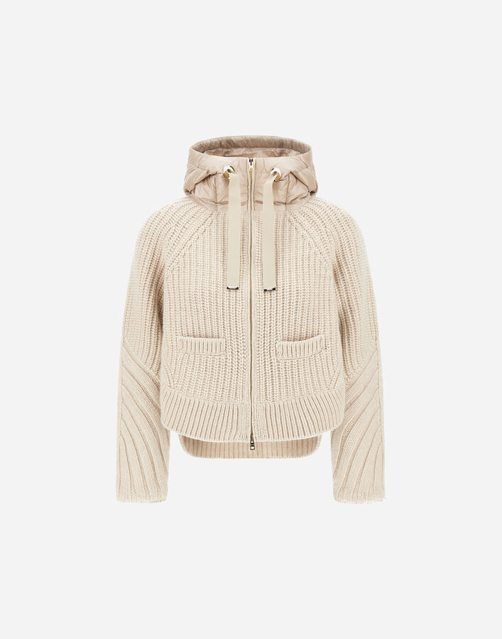 Herno CARDIGAN IN COB STITCH WOOL AND NYLON ULTRALIGHT Chantilly MP000150D700161985