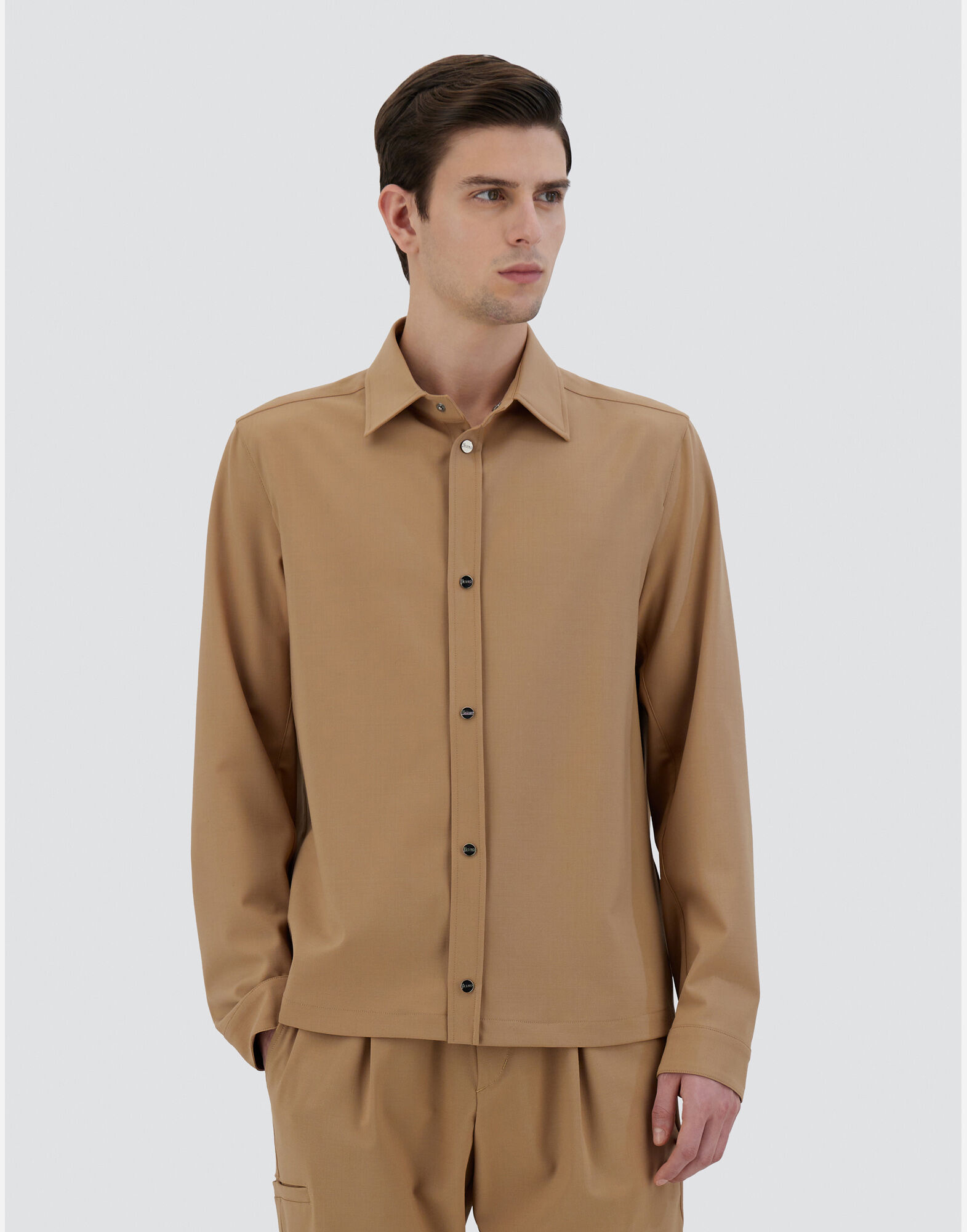 CHEMISE EN CREPE FLUID en Camel pour homme Herno
