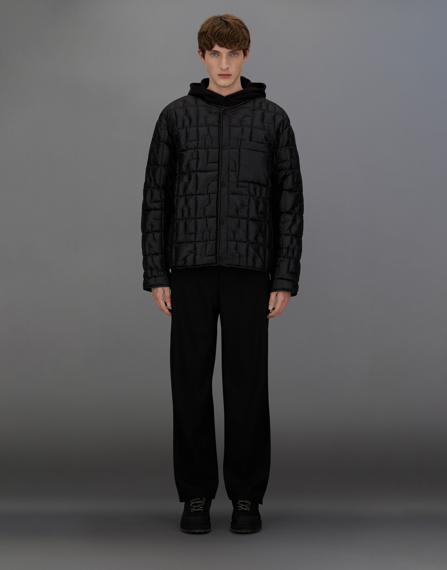 LAMINAR JACKET IN QUILTED RIPSTOP ブラック | Herno® (ヘルノ)