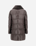 NYLON ULTRALIGHT AND LADY ALTERNATIVE FUR A-SHAPE JACKET Herno product thumbnail image view 7