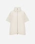 Herno RESORT PONCHO IN PADDED WAVE SWEATER & LIGHT STRETCH NYLON Natural JC00027DR560161100
