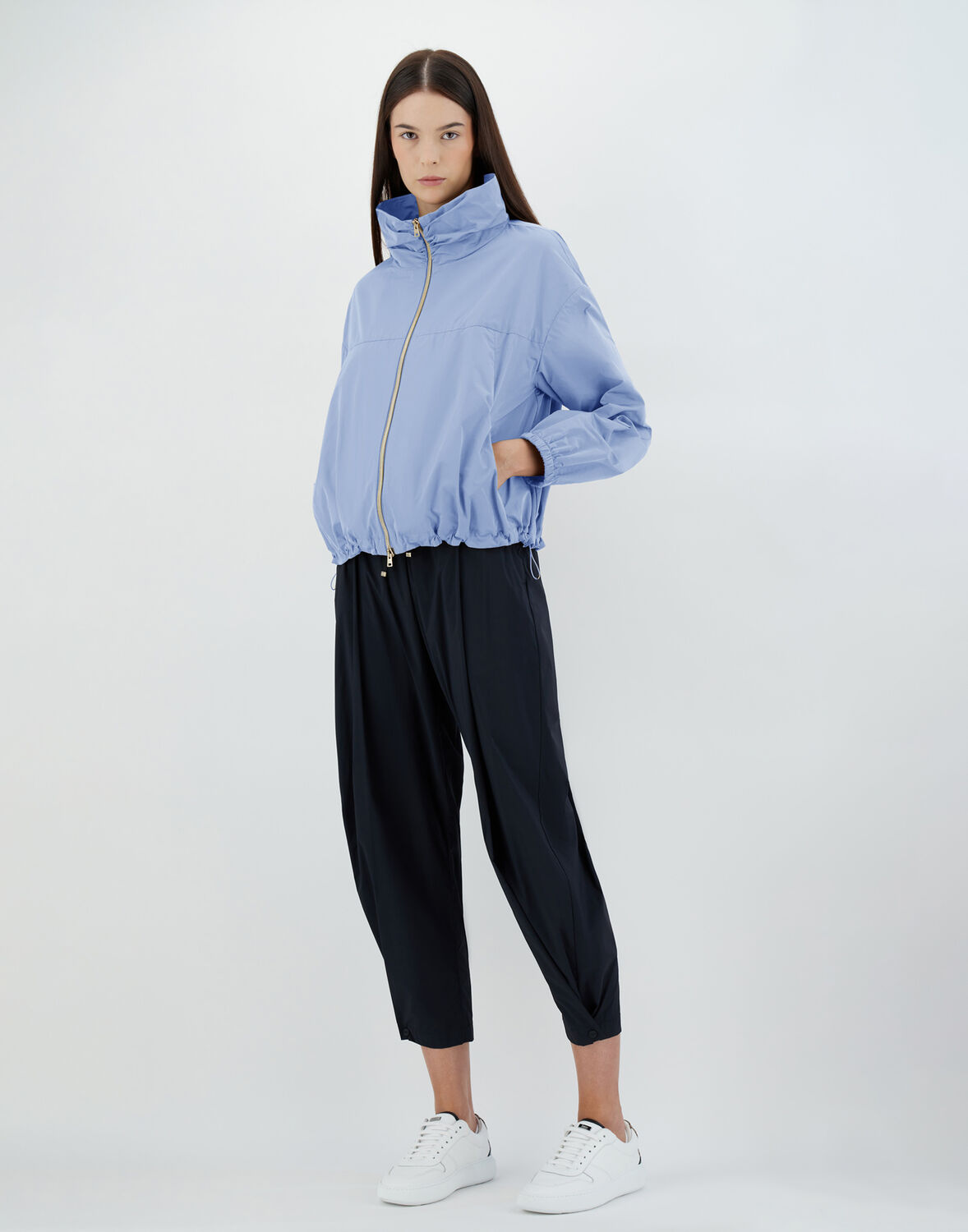 Herno New Techno Taffeta' ボンバージャケット In Light Blue
