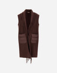 Herno RESORT WAISTCOAT IN WARMY & NYLON ULTRALIGHT Dark Chocolate GC00067DR333958810