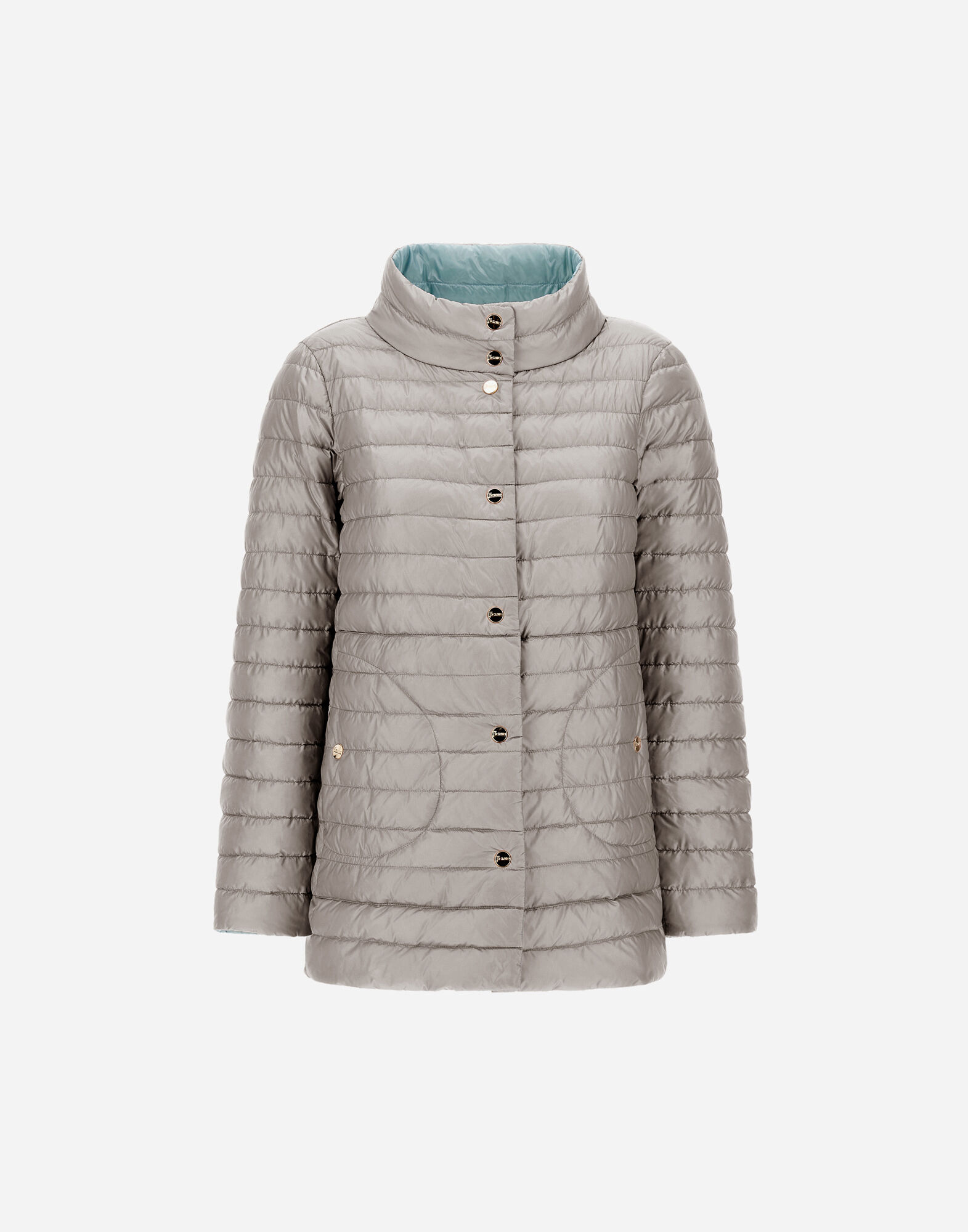 REVERSIBLE A-SHAPE JACKET IN NYLON ULTRALIGHT in Ice/Light