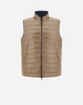 Herno REVERSIBLE TWO-TONE WAISTCOAT IN NYLON ULTRALIGHT Camel/Blue PI001008U120172192