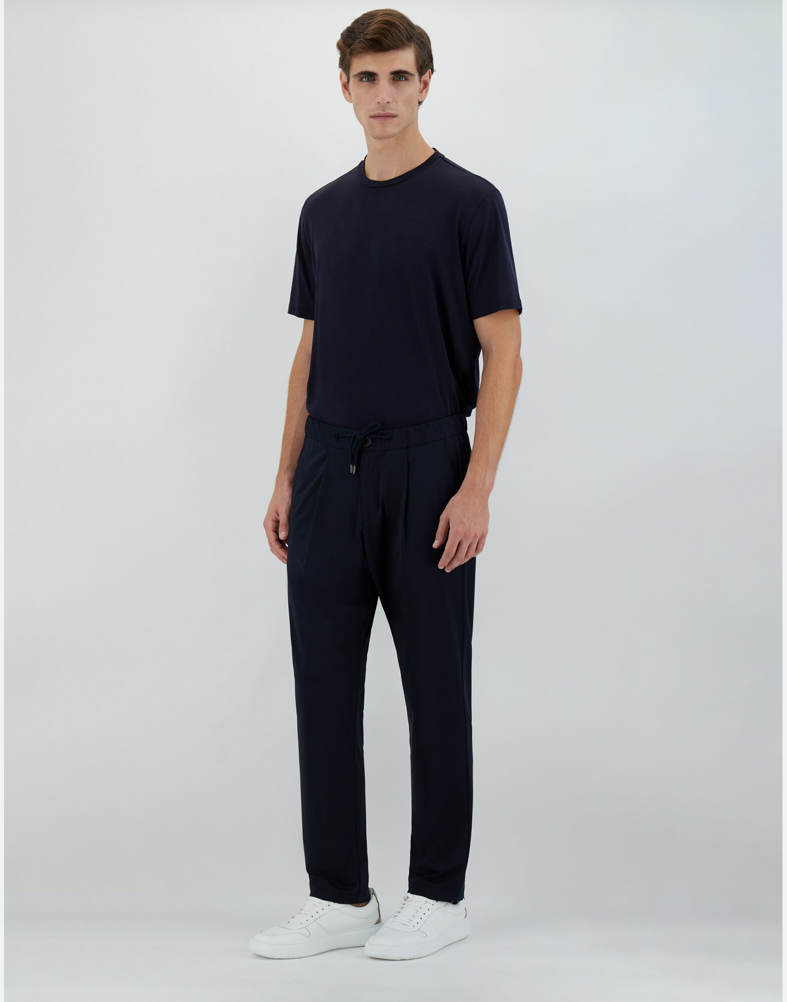 Pantalon gris jersey azul deals
