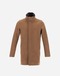 Herno DIAGONAL WOOL CARCOAT WITH FUR Rust CA0071U396012201