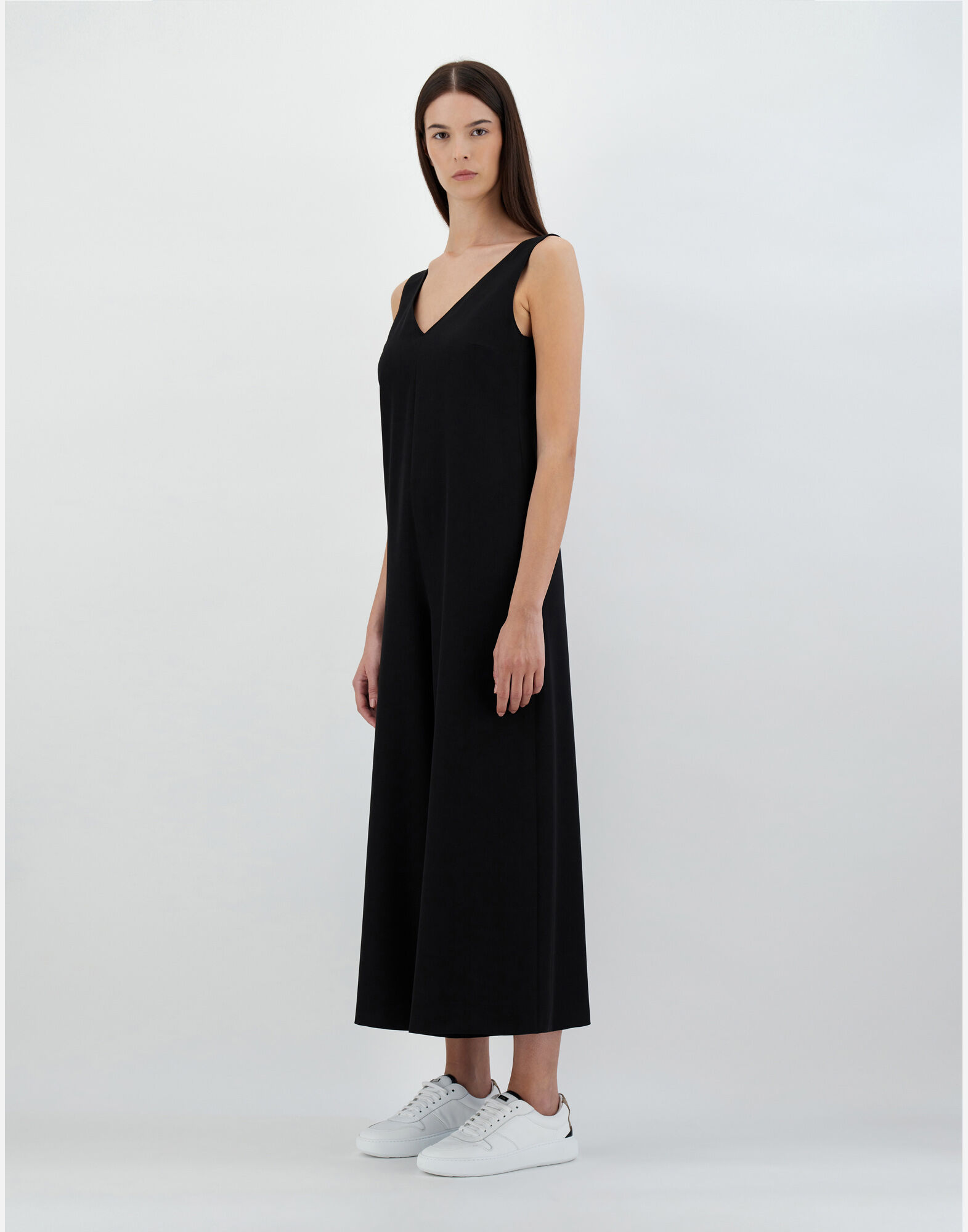 【HERNO】ウエストベルト付きジャンプスーツ ブラック レディース VISCOSE EFFECT ジャンプスーツ ブラック | Herno