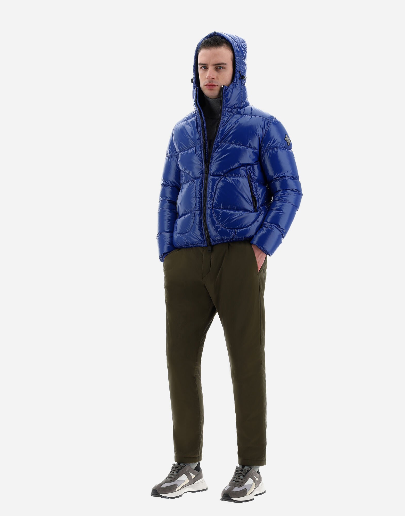 BOMBER JACKET IN GLOSS in Cornflower blue for Men Herno