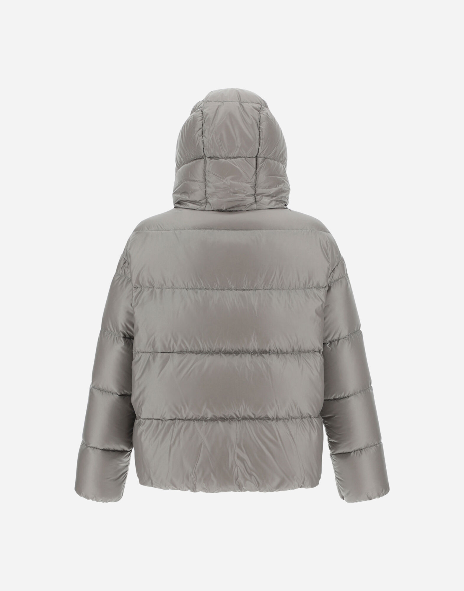 PIUMINO BOMBER NYLON ULTRALIGHT CON CAPPUCCIO HDM in Light Grey