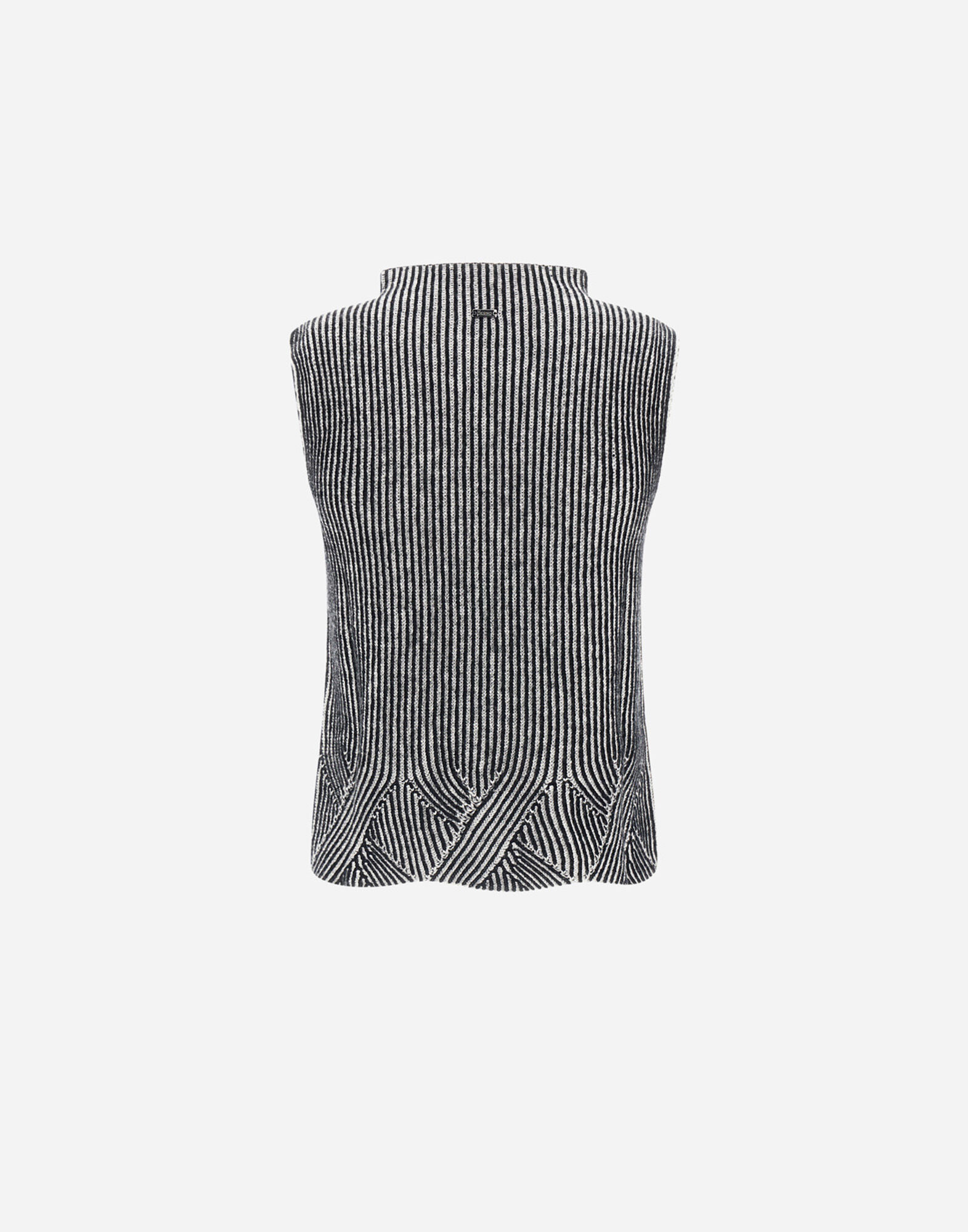 レディース ツートーンヴァニセウール ベスト ホワイト/ブラック