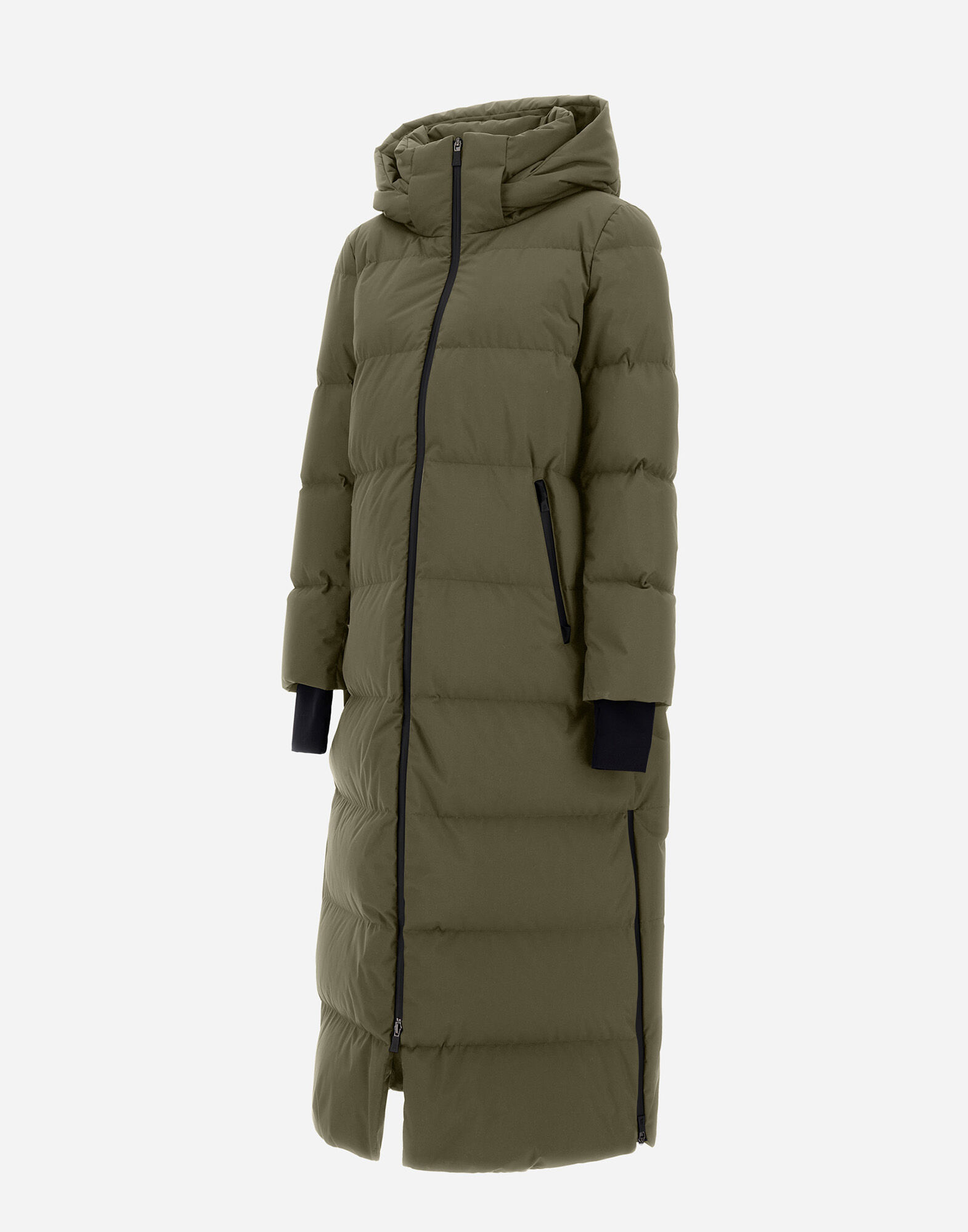 レディース LONG JACKET IN 2-LAYER WINDSTOPPER グリーン | Herno