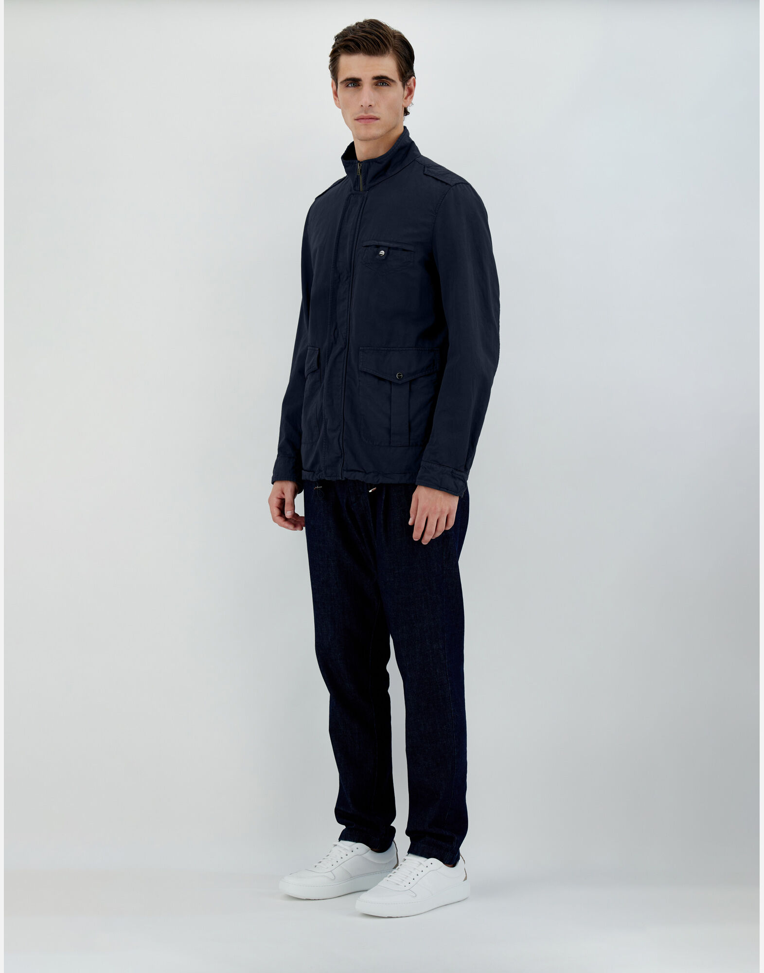 ブルゾン Herno Cropped Jacket HERNO ブルゾン アウター ZIPUP FOODED BLOUSON ヘルノ