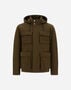 Herno WAXED TECH COTTON SHORT PARKA Military PI001250U13800Z7740