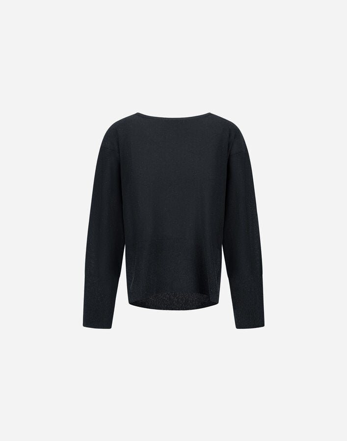 Herno LONG-SLEEVED SWEATER IN BRIGHT SEQUINS VISCOSE Black MG000229D760899300