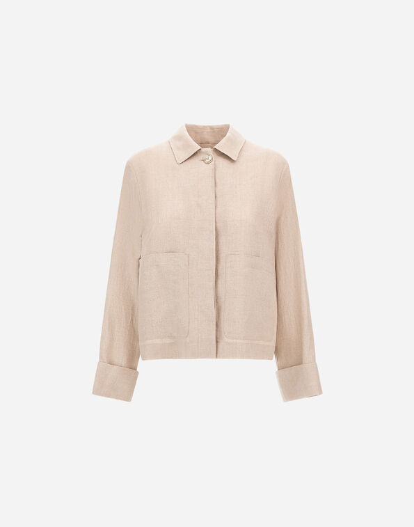 Herno RESORT JACKET IN FADE-EFFECT LINEN Chantilly GT00004DR17105Z1986