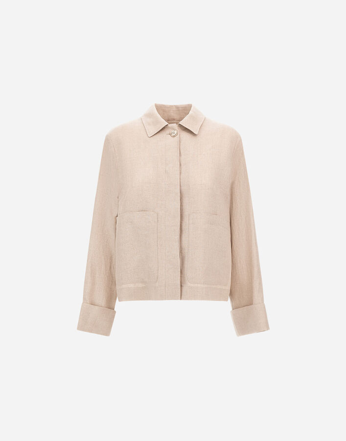 Herno RESORT JACKET IN FADE-EFFECT LINEN Chantilly GT00004DR17105Z1986