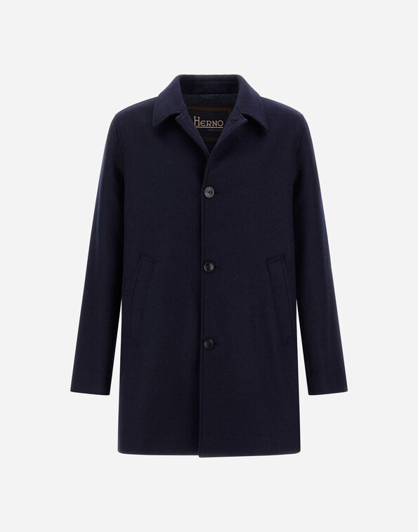 Herno COAT IN DIAGONAL WOOL FABRIC Navy Blue CA000233U335289200