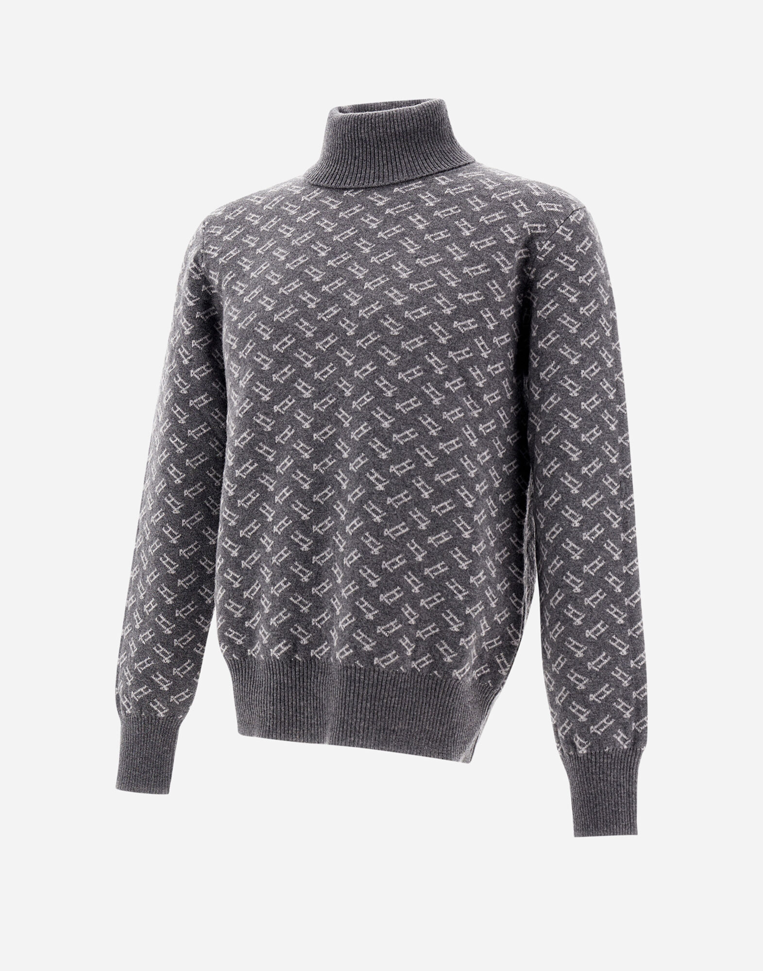 SWEATER IN MONOGRAM en Dark Grey pour homme Herno
