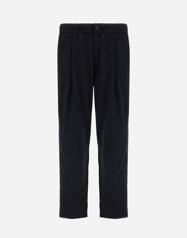 Herno LIGHT COMFORT STRETCH WOVEN TROUSERS Black PT000155U12773S9300