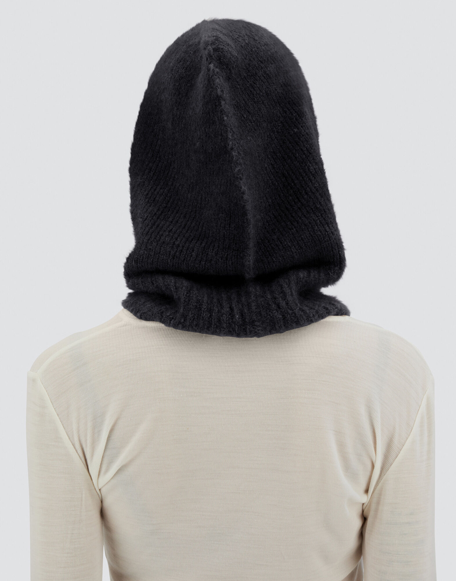 レディース プレーン アルパカ ウール バラクラバ ブラック | Herno