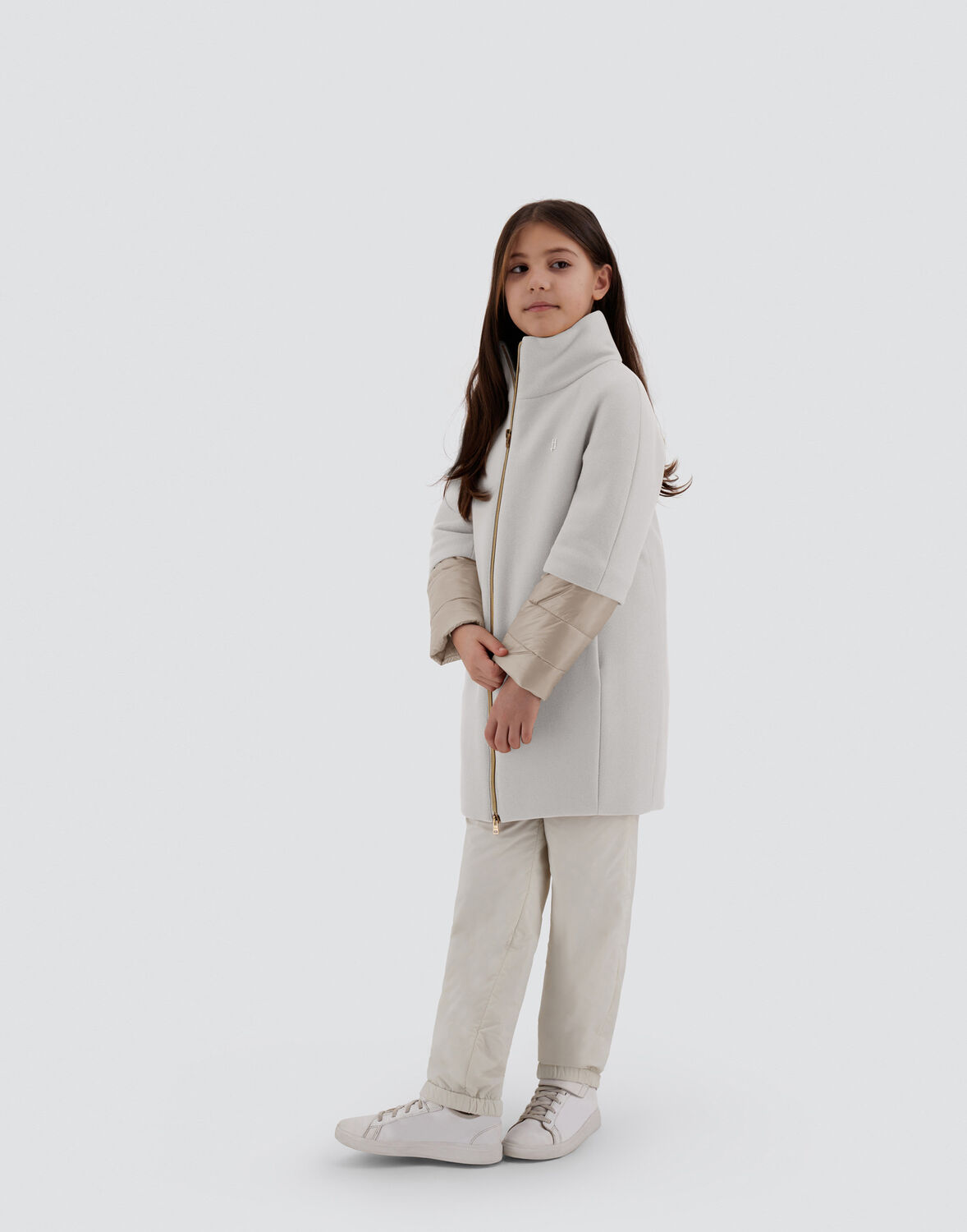 Herno Layered Padded Coat In Chantilly