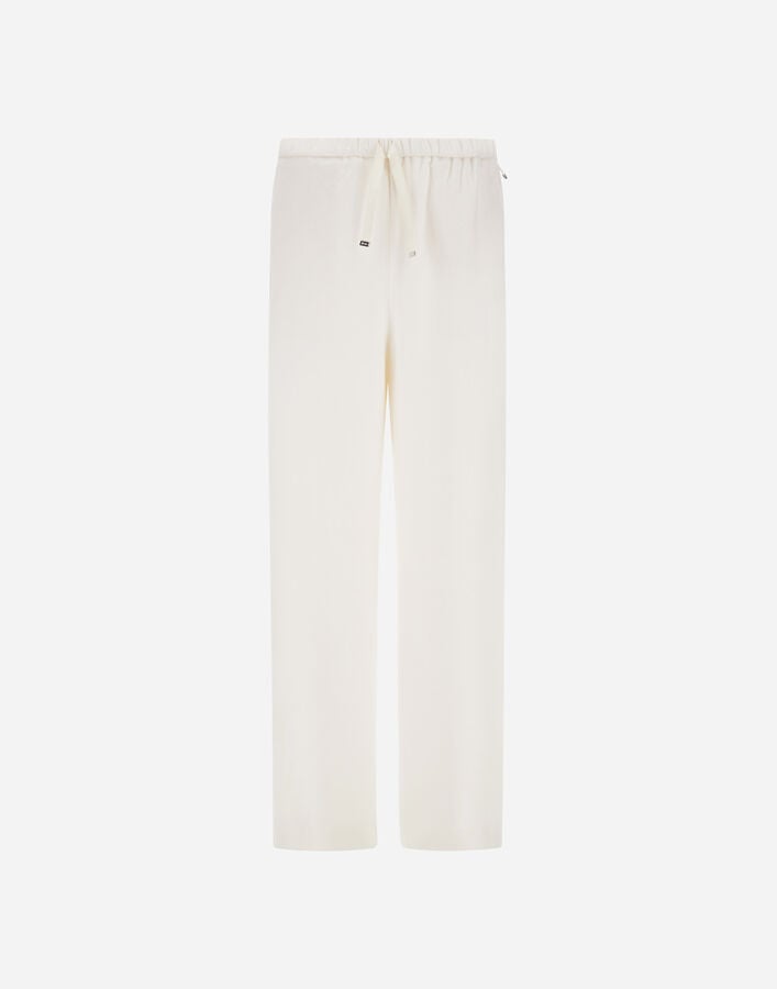 Herno RESORT TROUSERS IN CASHMERE AND SILK Ivory PT00050DR380871200